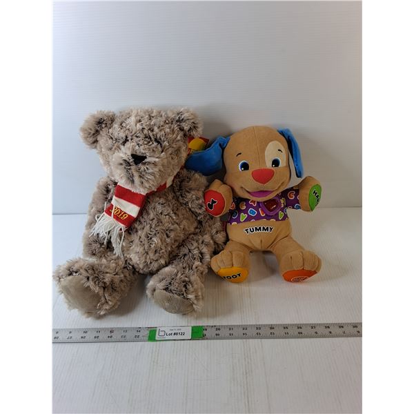 (2) Stuffies- Fisher Price- May Require Batteries & President's Choice