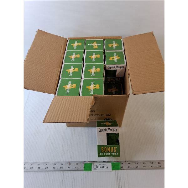 Box of Captain Morgan Apple Shaped Ice Cube Trays- Sealed
