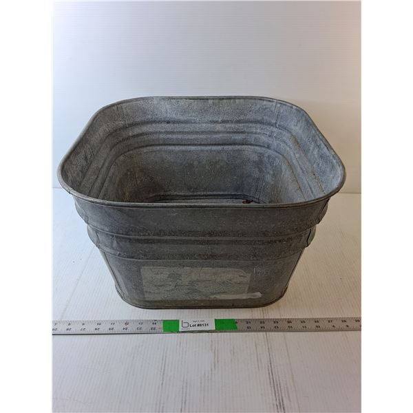 Galvanized Steel Tub 18.5" x 11"  Pickup Preferred
