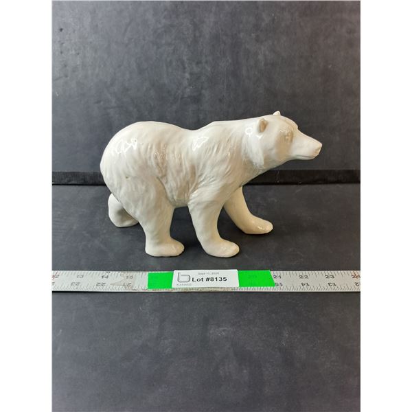 Ceramic Polar Bear Figurine 10" x 6"