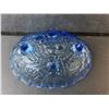 Image 3 : Blue Glass Footed Bowl 12" x 4"