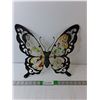 Image 1 : Metal & Glass Garden Butterfly Decor 13.25" x 13"