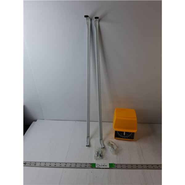 Kitchen Scale & (2) Extendable Curtain Rods 28"-48" - PICK UP
