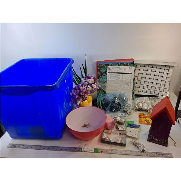 Artificial Plants, Artificial Tealights, Recycling Tote 18.5" x 15.5" x 15.5", Misc., Cannot Ship