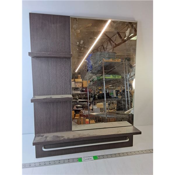 Wooden Mirror with Three Shelves 23.5" x 30.5" - PICK UP