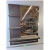 Image 1 : Wooden Mirror with Three Shelves 23.5" x 30.5" - PICK UP