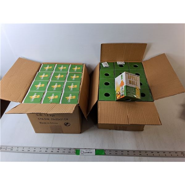 (2) Boxes of Captain Morgan Apple Shaped Silicone Ice Cube Trays