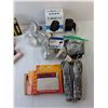 Image 2 : Fire Alarm- Untested, (9) Halogen Flood Bulbs, Wifi Booster, Misc.