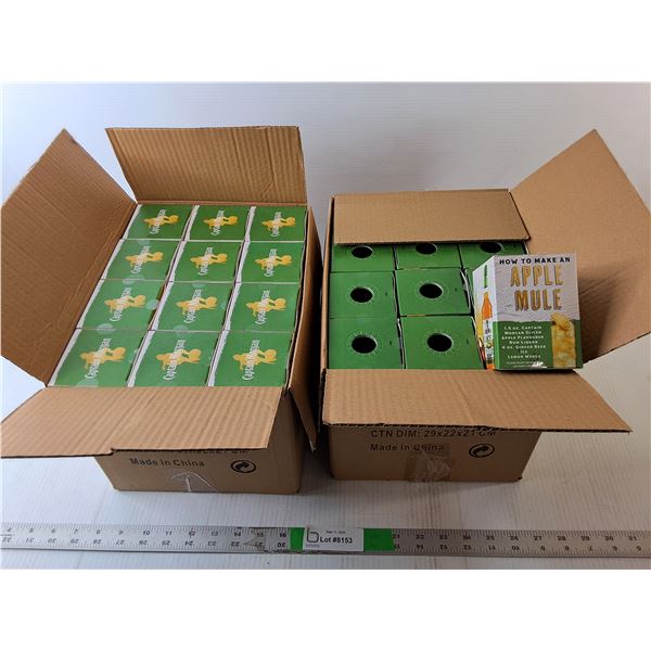(2) Boxes of Captain Morgan Apple Shaped Silicone Ice Cube Trays