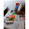 Image 3 : Iron on Transfers, Push Pins, Woven Basket, Misc.