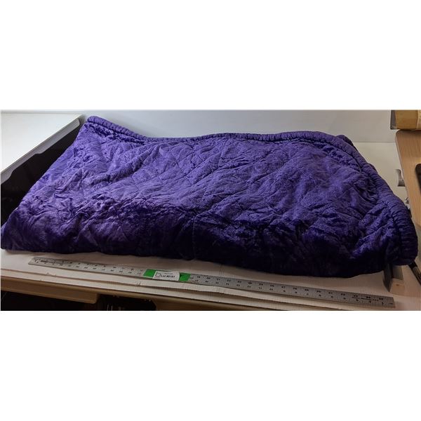 Purple Comforter, Approx. 84" x 100", Some Rips