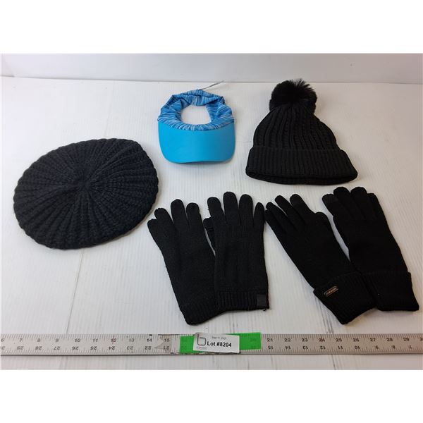 Women's Toque, Beret, Visor, Gloves