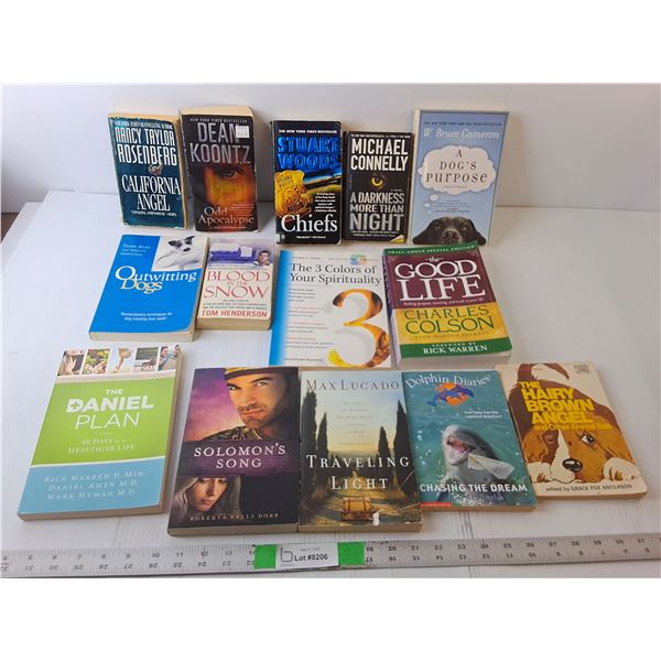 (14) Books by Max Lucado, Rick Warren, Michael Connelly, Misc.