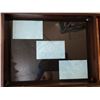 Image 2 : Folding Wood Sidetable with Glass Top, Cannot Ship 19.5" x 13" x 29.5"