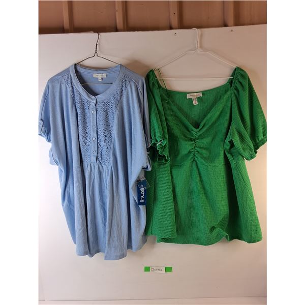 (2) Women's Tshirts- My Style/ Addition Elle- 3X