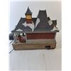 Image 2 : Ceramic Christmas Scene with Moving Train, Lights & Music- Working 13" x 8.5" x 11"