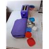 Image 3 : Kitchen Lot- Toaster- Working, (3) Mixing Bowls, (4) Placemats, Misc.
