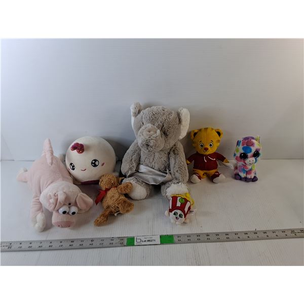 (7) Stuffies 2 with Sound Effects- As Is/May Need Batteries, Ty Beanie, Misc.