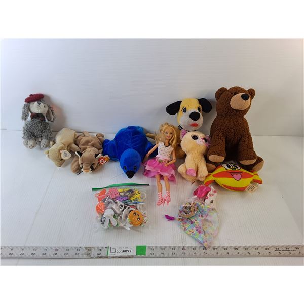 Plastic Rings, Barbie- As Is, Ty Beanies, Misc.