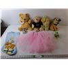 Image 1 : 1st Christmas Stocking, (5) Stuffies, Doll Tutu