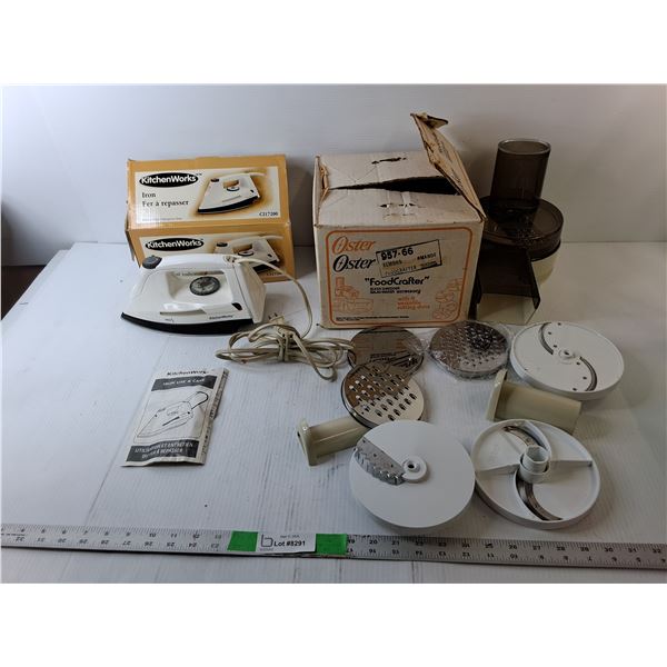 Oster Food Crafter & Kitchen Works Iron- Powers On