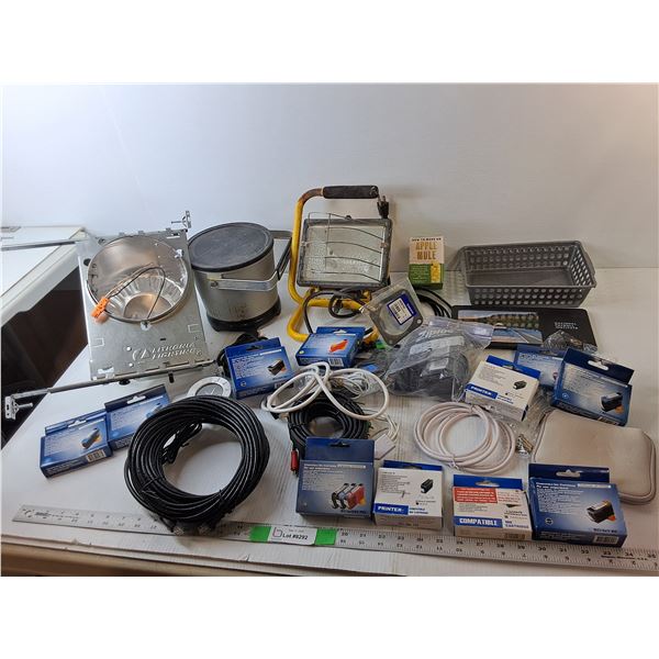 Trouble Light- Working, (11) Ink Cartridges, Fry Daddy, Misc.