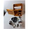 Image 3 : Oster Instant Steam- Powers On, Wooden Cabinet 8.5" x 5.5" x 12", Cookie Cutters, Misc.