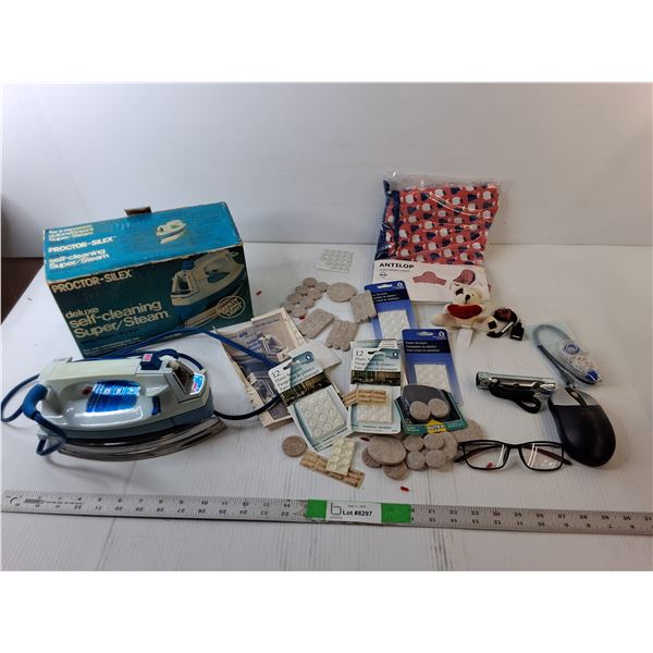 Proctor Silex Self Cleaning Iron- Powers On, High Chair Cover, Furniture Foot Pads, Misc.