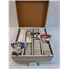 Image 1 : Hockey Trading Cards in Organizer Storage Box - Various