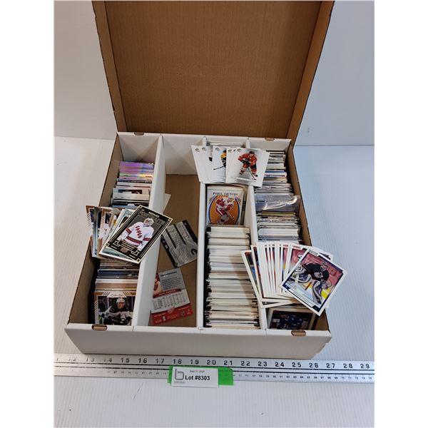 Hockey Trading Cards in Organizer Storage Box - Various