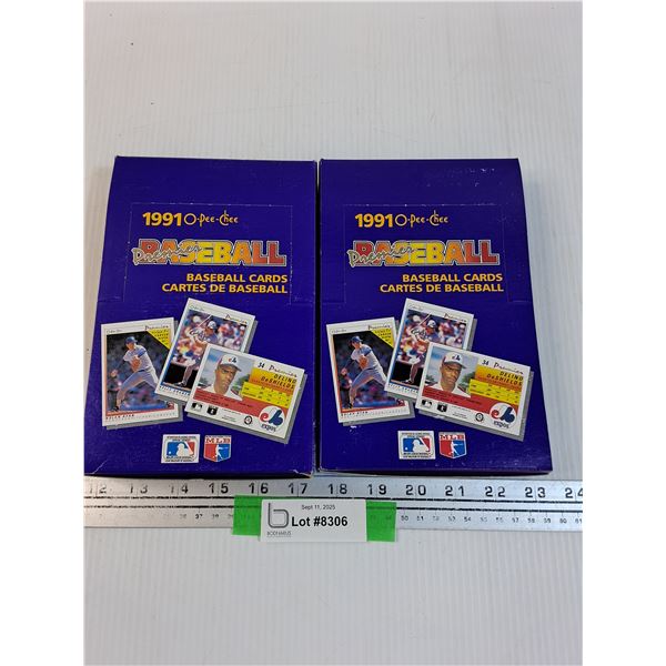 (2) OPC 1991 Baseball Trading Card Set in Original Boxes