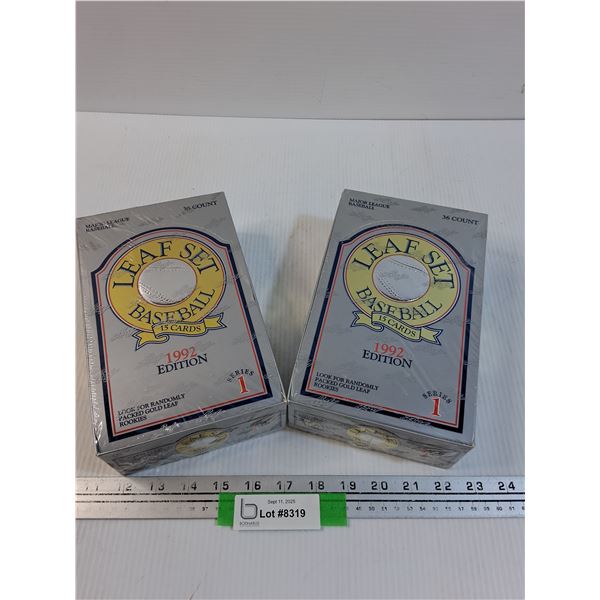 (2) Leaf Brand 1992 Baseball Trading Card Sets - Appears Sealed