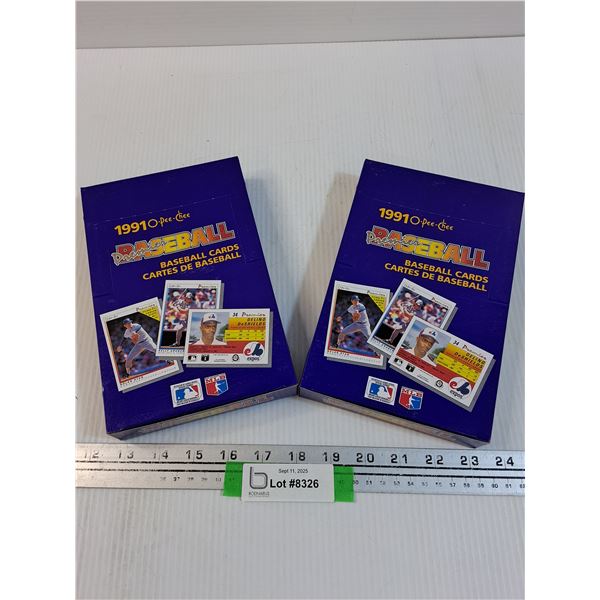 (2) OPC 1991 Baseball Trading Cards Sets