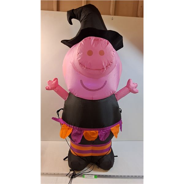 Peppa Pig Halloween Witch Inflatable - Works - 45" Tall When Inflated