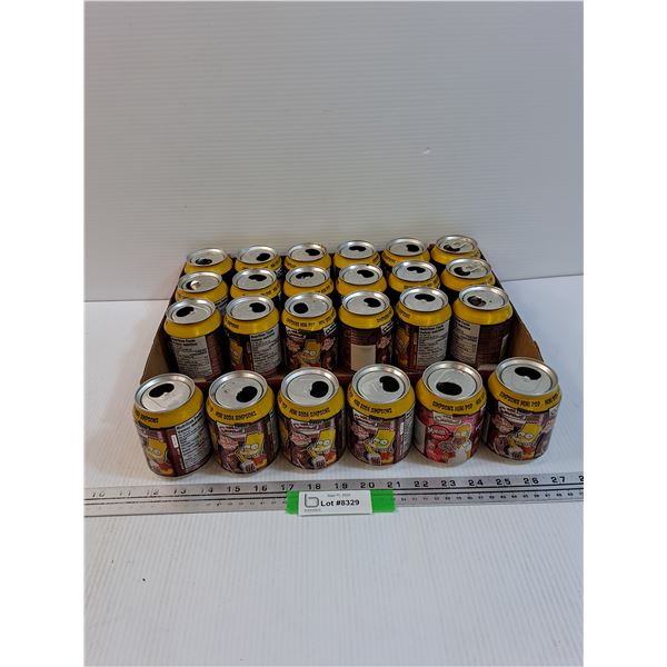 (24) Simpsons Mini Soda Cans w/Flat