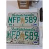Image 3 : Lot: (2) Saskatchewan License Plates, Dodge Ram Oil Filter, Shopmaster Lock, Misc