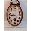 Image 1 : Vintage Style Battery Operated Wall Clock  - 33" x 21" x 4.5"  - PICK UP ONLY