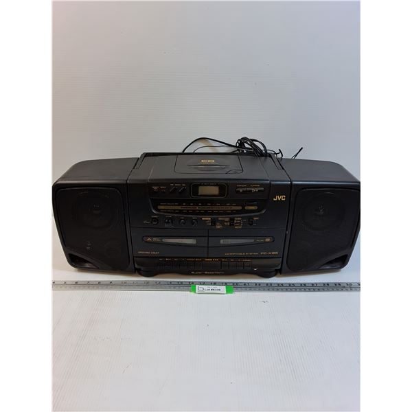 JVC Cd & Tape Player - Powers On, As Is  -  PICK UP
