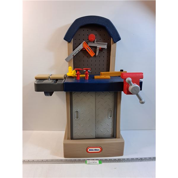 * Little Tikes Wood Shop Bench w/Tools & Accessories- 22" x 31" x 10" - PICK UP ONLY
