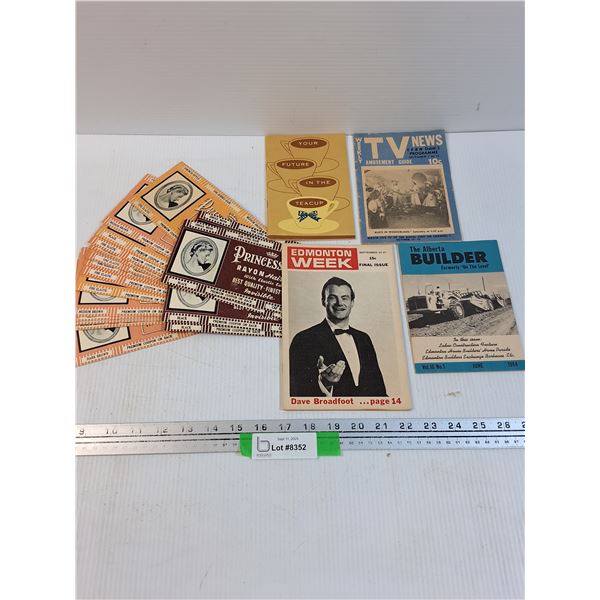 Vintage Princess Rayon Coupons, TV News Guide, Alberta Builder Guide, Misc
