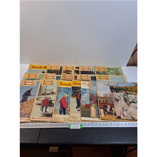 (18) Vintage Magazines: Family Herald, Country Guide - Assorted Years