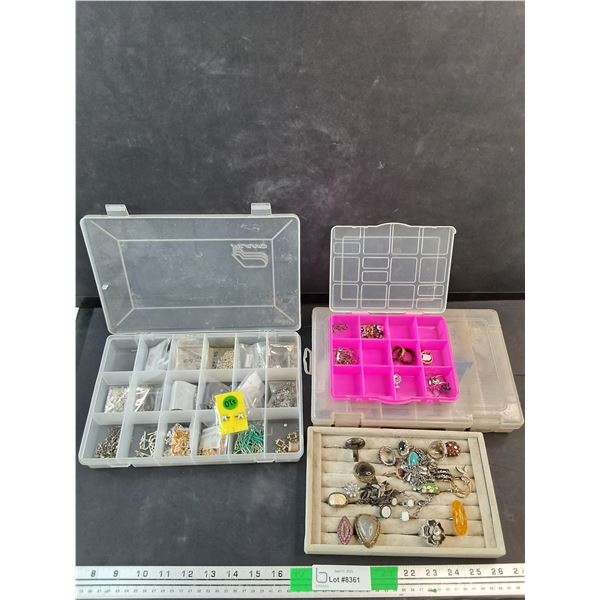 Jewelry Crafting Supplies, Various Rings, Jewelry Organizers