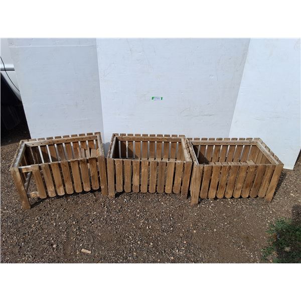 ** (3) Wooden Crates 24" x 15" x 15", Cannot Ship
