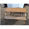 Image 4 : ** Wooden Picnic Table/Bench 54" x 21" x 33", Cannot Ship