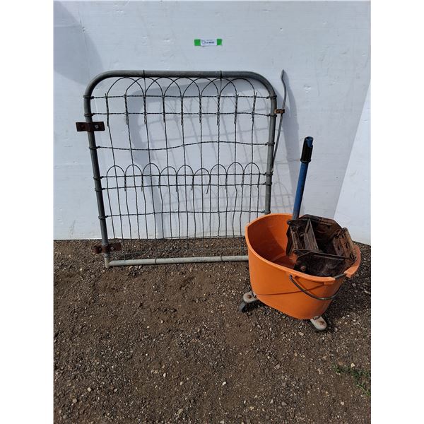 ** Gate 33" x 36", Vintage Mop Bucket - Cannot Ship
