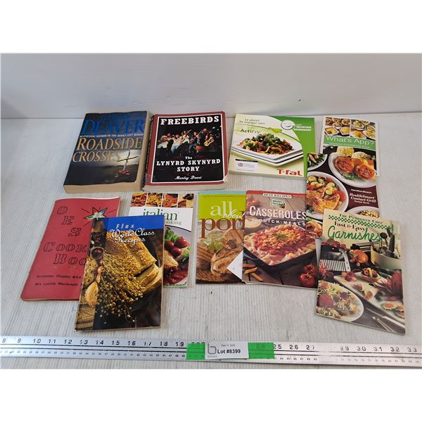 (12) Books - Roadside Crosses, World Class Recipes, The Lynyrd Skynyrd Story