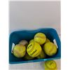 Image 2 : (10) Softballs, Plastic Basket