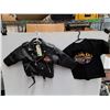 Image 1 : *Kid's Harley Davidson Faux Leather Jacket, T Shirt - Size 4