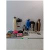 Image 1 : (5) Flasks, (4) Water Bottles, Coffee Mugs & Shot Glasses