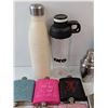 Image 4 : (5) Flasks, (4) Water Bottles, Coffee Mugs & Shot Glasses
